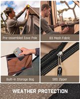 Tente instantanée personnalisée Pop Cabin Setup, montage en 60 secondes, tente portable avec auvent, résistante au vent, pour le camping en plein air, le overlanding, une chambre, 4-5 personnes