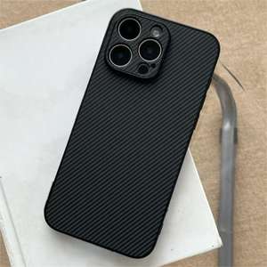 Funda para iPhone 17 Pro Max, Diseño Simple y Ejecutivo, Fibra de Carbono y Cuero, Protección Total Anti-Caídas - Product Image 5