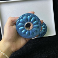 Contenant compact rond vide pour fard à joues avec miroir, rechargeable, emballage cosmétique portable pour poudre pressée, marque privée OEM