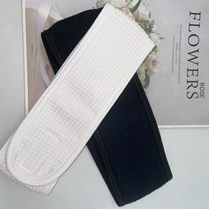 Moda Spa Maquillaje <span class=keywords><strong>Ducha</strong></span> Facial Diademas Spa personalizado Facial Diadema Logo Waffle Diadema Algodón - Product Image 1