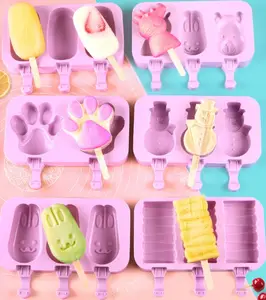 Yaratıcı pişirme kalıp sevimli karikatür ev yapımı Popsicle dondurma kalıp Food Grade silikon kek kutusu