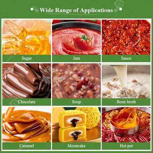 Pequeño Gas Calor Caramelo Fruta Mermelada Pan Candy Pot Gastronomía Cocinero eléctrico automático Caldera de frutas y máquina mezcladora - Product Image 6