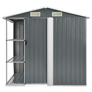 Metal Patio Outdoor Garden <strong>Sheds</strong> Backyard Bike Tool Storage <strong>Sheds</strong> with <strong>Shelving</strong> - Product Image 2