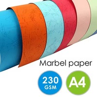Papier Marbré Texturé 230 g/m², Format A4, Papier de Couverture Robuste, Papier de Reliure Polyvalent pour l'École et le Bureau - Vente Chaude