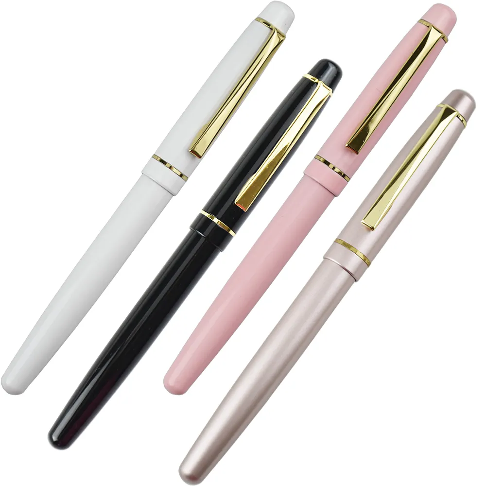 GemFully office gadgets 2024 promotional pen supplier pink writing pen gel ink refill roller ball pen