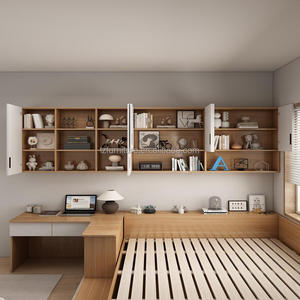 Custom Affordable Studio Apartment Bedroom Sets Low Cost Modern Wooden Bed with <b>Desk</b> Storage & Wardrobe for <b>Small</b> Rooms - Product Image 4