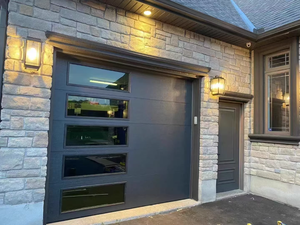 Porte de garage en alliage d'aluminium de style grange rustique avec clous décoratifs pour villa - Product Image 6