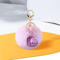Porte-clés en peluche mignon en forme de boule de poils, accessoire pour clés de voiture, pendentif de sac en peluche