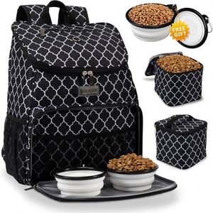 Échantillon gratuit : Sac de voyage pour chien, grand kit de voyage pour animaux de compagnie, comprenant 2 contenants pour nourriture, 1 organiseur de voyage pour chiens - Product Image 5
