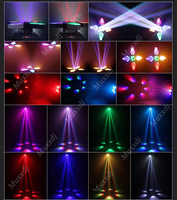 Lampu Retro Berputar Daun Maple LED Muxxdj 4*60w, Lampu Stroboskopik Mata Lebah Empat Daun, Lampu Bar Berwarna untuk Pesta