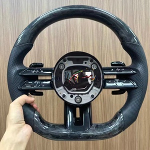 Volante de Fibra de Carbono Forjado Estilo Libélula, Compatible con <span class=keywords><strong>Mercedes</strong></span> <span class=keywords><strong>Benz</strong></span> AMG W167 W177 W213 W217 W222 GLB GLC, Gran Venta - Product Image 1
