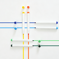 Marqueurs effaçables à sec pour tableau blanc, 12 couleurs, pointe ronde de 1 mm, option logo personnalisé, ensemble de marqueurs artistiques effaçables