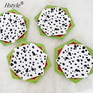 Assiettes en papier hexagonales de couleur pastèque, 10 pouces, 26cm, 8 pièces, pour fête d'été, PP821 - Product Image 5
