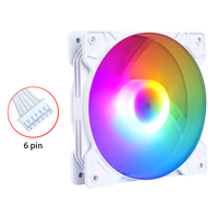 Ventilateur de boîtier blanc de haute qualité refroidisseur de processeur refroidisseur de ventilateur de refroidissement rvb ventilateur de tour de refroidisseur d'air de PC