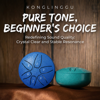 Tambour à langue en acier inoxydable personnalisé de 3 pouces à 6 notes pour le yoga, avec maillet, pour la méditation