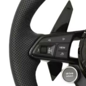 Volant de voiture sport en cuir pour <span class=keywords><strong>Audi</strong></span>, complémentaire au carbone, pour A3 A4 A5 A6 A7 A8 S3 S4 S5 S6 S7 S8 Q3 Q5 Q7 <span class=keywords><strong>RS</strong></span> R8 <span class=keywords><strong>TT</strong></span> - Product Image 3