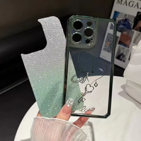 Nouvelle mode de luxe diamants décoration électrolytique boîtier de téléphone étui plus léger pour iphone 13 14 15 16 pro max couverture de téléphone portable