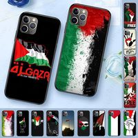 Coque de Téléphone Mobile avec Impression TPU Drapeau et Carte de la Palestine pour iPhone 17promax 17, Compatible avec iPhone 12 13 14 15 16 Plus Pro Max et Tous Types de Coques de Téléphone