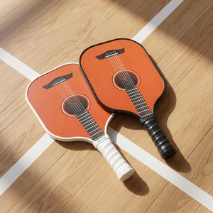 Raquette de pickleball au design <span class=keywords><strong>rétro</strong></span> de guitare, noyau en nid d'abeille, poignée confortable pour l'entraînement et le divertissement en extérieur - Product Image 4