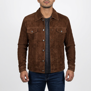 <b>Mens</b> <b>Suede</b> <b>Jacket</b> Classic Rider Style Casual Outerwear Premium Craftsmanship OEM Custom Supplier Sample Service Available Export - Product Image 1
