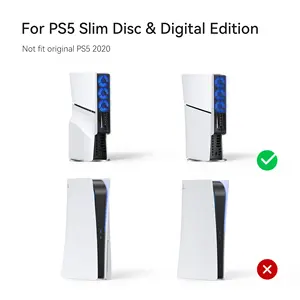 KIWIHOME Console Hidráulico de alta qualidade Ventilador LED Slim Cooler com velocidade automática para PS5 Edição de discos digitais Slim