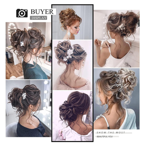 Chignon Bouclé Élastique Effet Coiffé-Décoiffé pour Femme, Extensions de Cheveux Synthétiques avec Bande Élastique et Attache Queue de Cheval - Product Image 6