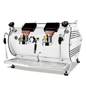 Nuevo diseño Italia comercial doble cabeza grupo 6L 8L Barista Espresso máquina de café cafetera Espresso máquina