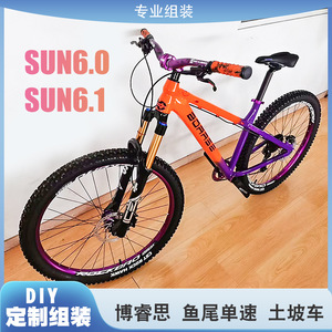 Vélo à une vitesse Yueli SUN6.1 Fishtail Fork, cadre en alliage d'aluminium, VTT pour tout-terrain, fourche rigide, unisexe, adultes - Product Image 5