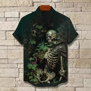 Chemise à manches courtes en popeline pour <span class=keywords><strong>homme</strong></span> été 2024 Taille européenne <span class=keywords><strong>Style</strong></span> plage Usine - Product Image 3