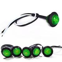 3/4 ''12V rond LED lumière latérale haute luminosité feu de dégagement LED balle bouton feux de position latéraux pour remorque camion voiture