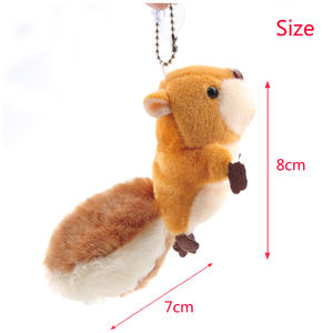 Llavero de Peluche de Ardilla Adorable al por Mayor, Muñeco de Peluche de Animal con Relleno de Algodón PP - Product Image 2
