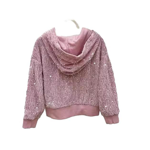 Ensemble de Tenues Personnalisées Printemps Enfants : Veste à Capuche et Pantalon, Ensembles de Vêtements Pailletés pour Filles - Product Image 2