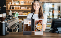 Écran publicitaire numérique de table, écran tactile LCD de 8 pouces alimenté par batterie Android, WIFI pour restaurant