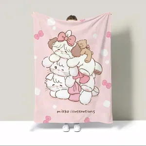 Ropa de cama Mikkos Rodilla para sofás Manta de guata delgada <span class=keywords><strong>150x200</strong></span> Mantas personalizadas Lanzar Interior del hogar Derivados de animación esponjosos - Product Image 6