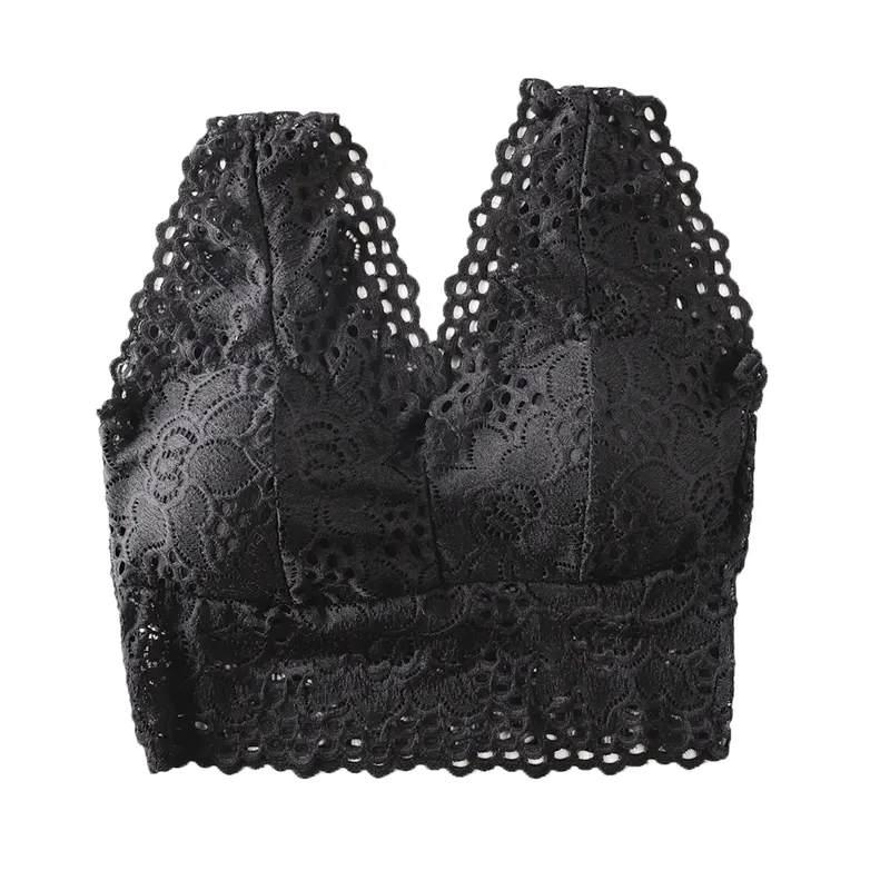 Lace-back Breast Wrap Bra With Chest Pad Base Anti-wear Ladies Camisole Fashion Strapless Underwear