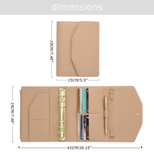 Yihe reliure à anneaux 15 couleurs petit cuir Saffiano A6 <span class=keywords><strong>budget</strong></span> planificateur Top vendeur école/bureau papeterie bureau papeterie cadeau - Product Image 4