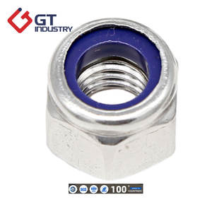 Tuercas de inserción de nylon <span class=keywords><strong>ASTEM</strong></span> B18.16.6 3/4 5/8 1/2 1-1/2 Hex Clase 8, color amarillo, zincadas, grado 8 - Product Image 4