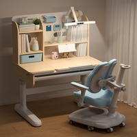 Bureau d'apprentissage ergonomique moderne pour enfants, mobilier de maison, table et chaise réglables en hauteur pour chambre d'enfant