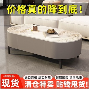 Table basse ovale moderne avec plateau en marbre gris, meuble de salon au design minimaliste, idéale pour les petits appartements - Product Image 3