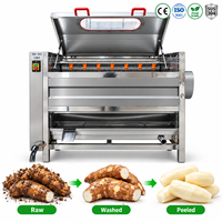 Machine à Éplucher le Manioc, Machine de Fabrication de Gari, Lavage et Épluchage pour Production de Garri