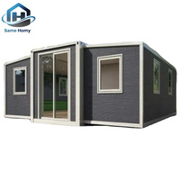 Maison conteneur extensible moderne à double aile pliante, certifiée CE ISO, avec système intérieur isolé thermiquement