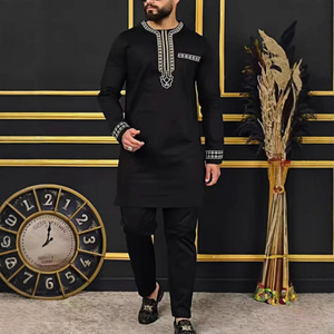Abbigliamento islamico stile etnico <span class=keywords><strong>Africa</strong></span> uomo musulmano Dubai Casual camicia lunga Daffah Ramadan moda Custom gioventù <span class=keywords><strong>marocco</strong></span> Thobes - Product Image 3