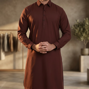 Trajes Tradicionales Shalwar Kameez para Hombre en Seda y Algodón Sin Arrugas para Todas las Temporadas - Product Image 3