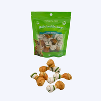 Friandises dentaires souples pour chiens, saveur menthe, haute teneur en protéines, 2,5-3 pouces, pour chiots et chiens seniors, avec logo personnalisé, pour la santé bucco-dentaire et la prévention de la plaque dentaire, vente en gros