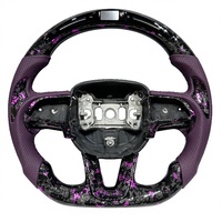 Maßgefertigtes Geschmiedetes Lila Sport-Carbonfaser-LED-Lenkrad Passend für Dodge Charger Challenger Durango SRT 2010-2025