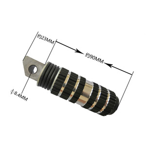Aluminum Alloy Scooter Footrest Pedal 90mm Length Black Silver For Electric Bike Motorcycle Upgrade Part GBV - Product Image 1