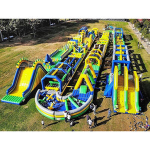 Parcours d'obstacles gonflable de 270 m de long, le <span class=keywords><strong>plus</strong></span> grand au <span class=keywords><strong>monde</strong></span>, pour les événements de divertissement en plein air, de <span class=keywords><strong>la</strong></span> fabrique Sino Inflatables - Product Image 1
