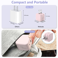 Nouveau chargeur mural USB pliable 20W Mini PD ignifuge 2026 pour téléphone et ordinateur portable