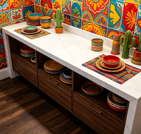 Pierre de quartz veinée Calacatta pour la décoration intérieure de villa