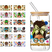 Emballage de tasse de transfert Uv Dtf personnalisé très vendu emballage en verre de 16 oz emballage de tasse de transfert Uv Dtf Uv vente en gros